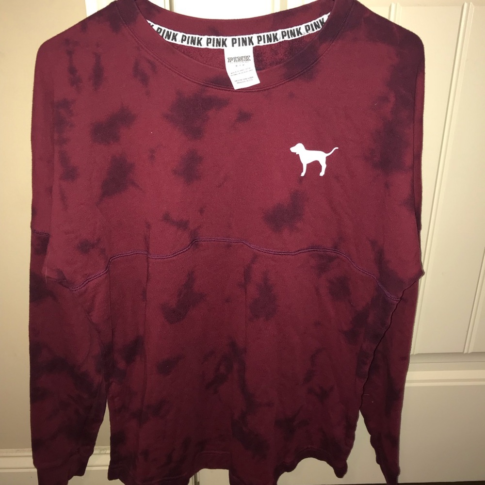 PINK Maroon Long Sleeve Shirt